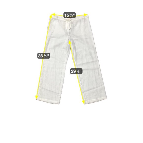 Tommy Bahama NWT White Linen Blend Pants Size 10 Relaxed Fit Drawstring Waist - Picture 7 of 11